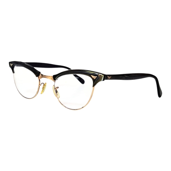 Vintage American Optical AO 1-10 12K GF Gold Filled Horned Unisex - Picture 1 of 12